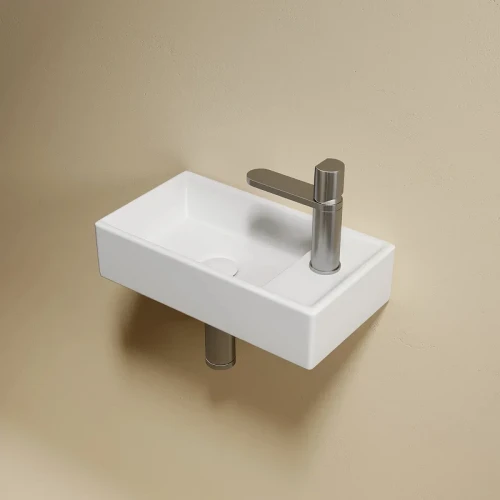 Раковина Ceramicanova Element 41 L CN6051LMW Белая матовая фарфор подвесная