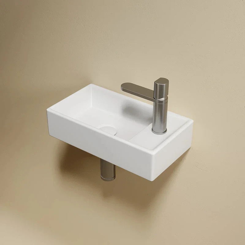 Раковина Ceramicanova Element 41 L CN6051LMW Белая матовая фарфор подвесная