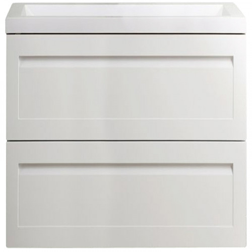 Тумба под раковину Art&amp;Max AM-Platino-750-2C-SO-BM подвесная Белый матовый МДФ / ЛДСП