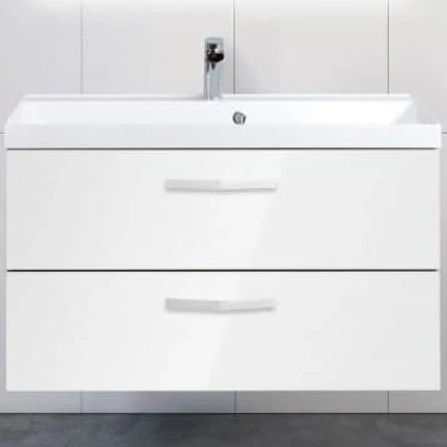 Тумба под раковину BelBagno Aurora 90 AURORA-900-2C-SO-BL подвесная Bianco Lucido МДФ / ЛДСП
