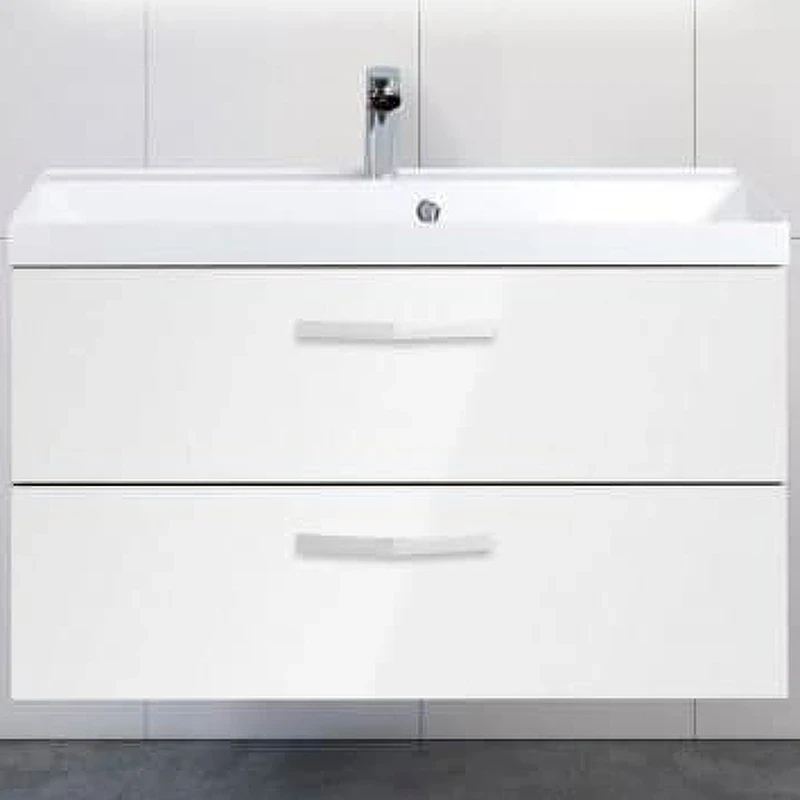 Тумба под раковину BelBagno Aurora 90 AURORA-900-2C-SO-BL подвесная Bianco Lucido МДФ / ЛДСП