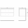 Тумба под раковину BelBagno Aurora 90 AURORA-900-2C-SO-BL подвесная Bianco Lucido МДФ / ЛДСП