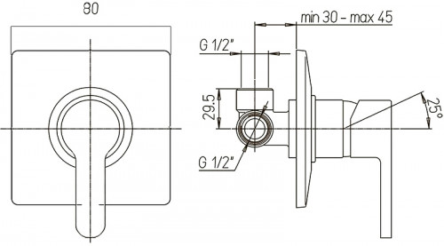 Смеситель для душа Paini Arena 92CR690FT1LMKM Хром