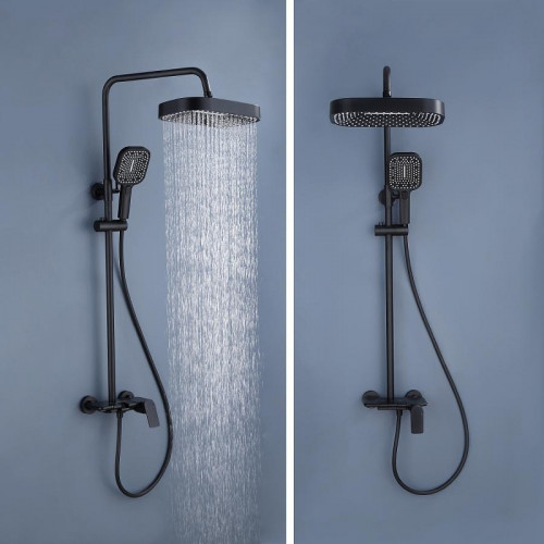 Душевая система ALMAes Ares ALS-615-10 цвет Черный матовый