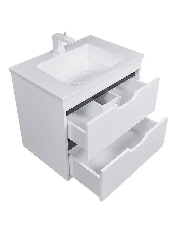 Тумба под раковину Uperwood Modul 65 2930205354 подвесная цвет Белый матовый Графит матовый