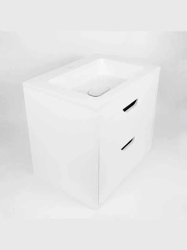 Тумба под раковину Uperwood Modul 65 2930205354 подвесная цвет Белый матовый Графит матовый