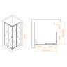 Душевой уголок RGW Passage PA-030B 80x80 3508103088-14 профиль Черный стекло прозрачное