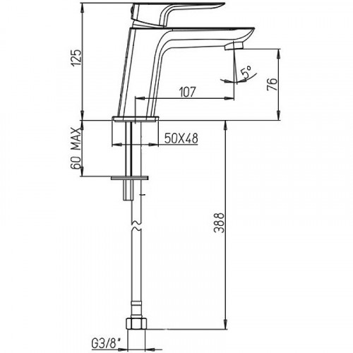 Смеситель для раковины Paini Nove 09CR205 Хром