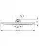 Верхний душ Grohe Rainshower Cosmopolitan 27477000 Хром латунь на потолок