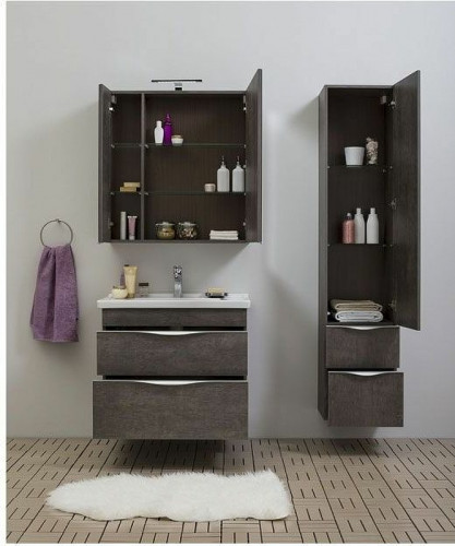 Зеркальный шкаф Aquanet Эвора 80 R 182741 Дуб антик МДФ / ЛДСП, стекло