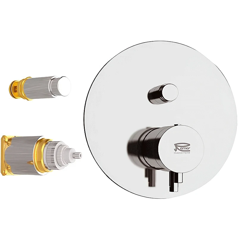 Смеситель для душа Remer Minimal Thermo NT09KB с термостатом Хром