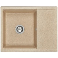 Кухонная мойка Aquaton Делия 65 1A718632DE220 Песочная искусственный камень (литьевой мрамор) встраиваемый