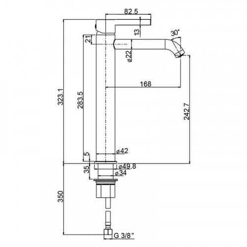 Смеситель для раковины Paini Brera 74CR205OLL Хром
