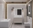 Тумба под раковину Aquanet Nova Lite 2.0 90 R 346324 подвесная цвет Бежевый