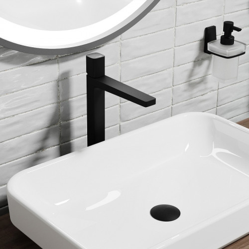 Смеситель для раковины WasserKRAFT Nuthe 9103H Черный матовый латунь