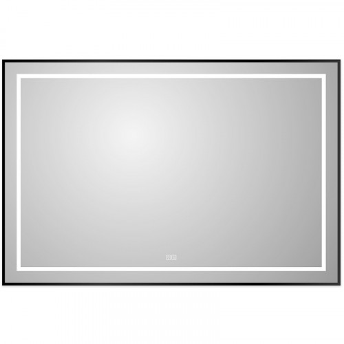 Зеркало BelBagno Kraft 120 SPC-KRAFT-1200-800-LED-TCH-WARM-NERO с подсветкой Черное с сенсорным выключателем и подогревом стекло