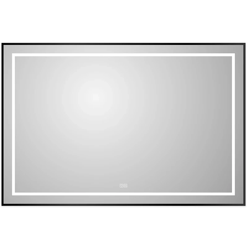 Зеркало BelBagno Kraft 120 SPC-KRAFT-1200-800-LED-TCH-WARM-NERO с подсветкой Черное с сенсорным выключателем и подогревом стекло