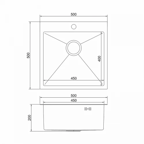 Кухонная мойка Mixline Pro 50 552931 цвет Черный графит