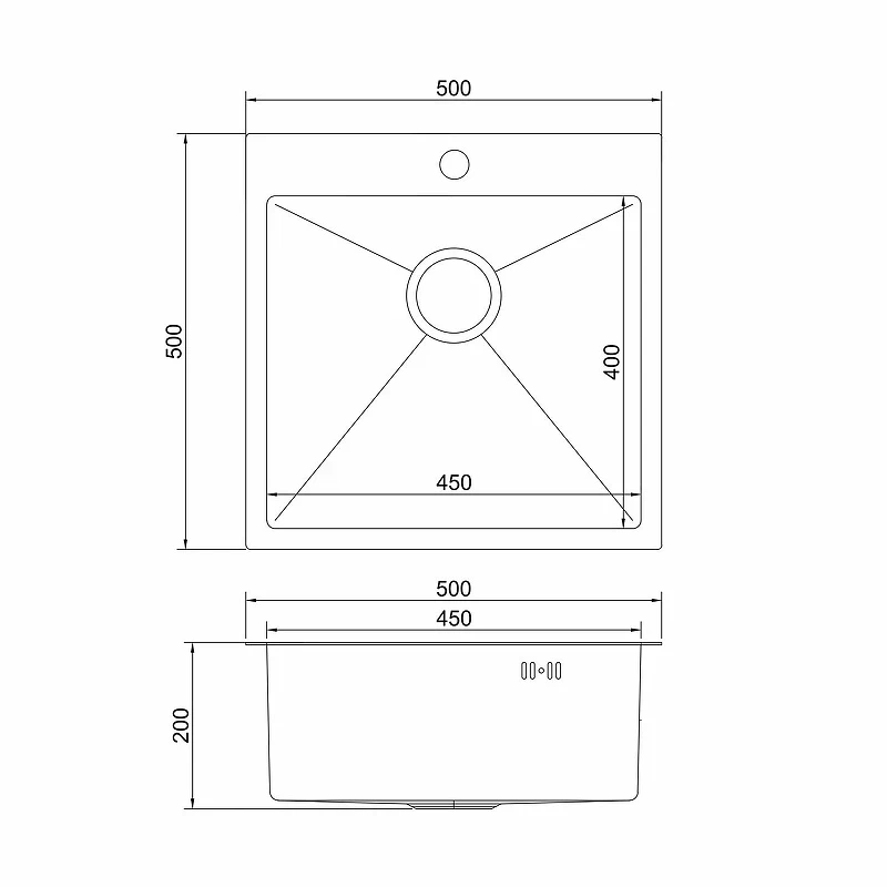 Кухонная мойка Mixline Pro 50 552931 цвет Черный графит