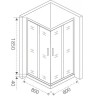 Душевой уголок Good Door Latte CR-80-C-WE 80x80 профиль Белый стекло прозрачное