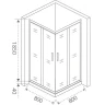 Душевой уголок Good Door Latte CR-80-C-WE 80x80 профиль Белый стекло прозрачное