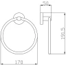 Кольцо для полотенец Rav Slezak Colorado COA0104SM Бронза