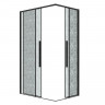 Душевой уголок Grossman Galaxy 100x90 L 300.K33.01.90R10L.21.02 профиль Черный матовый стекло шиншилла