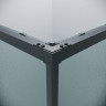 Душевой уголок Grossman Galaxy 100x90 L 300.K33.01.90R10L.21.02 профиль Черный матовый стекло шиншилла