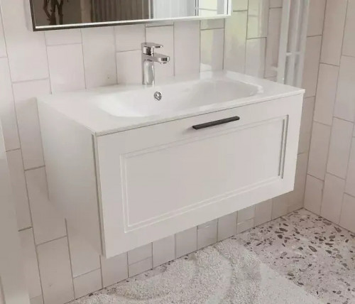 Тумба с раковиной Terminus Классик 80 CLA10801900301O подвесная цвет Белый