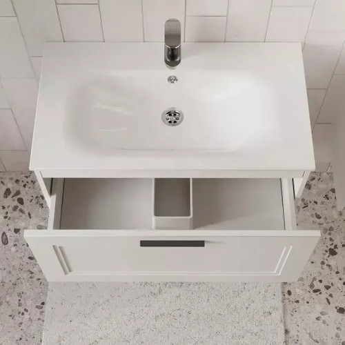 Тумба с раковиной Terminus Классик 80 CLA10801900301O подвесная цвет Белый