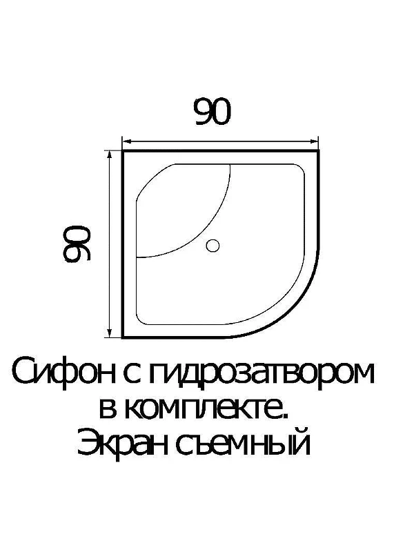 Акриловый поддон для душа Wemor 90х90х40 C 10000003924 цвет Белый