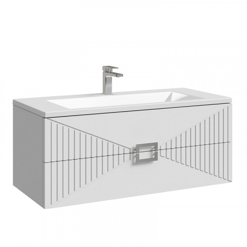 Тумба под раковину Grossman Луксор 100 1010058 цвет Белый матовый