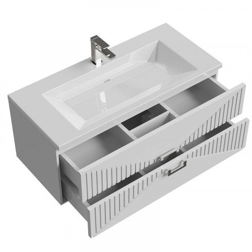Тумба под раковину Grossman Луксор 100 1010058 цвет Белый матовый