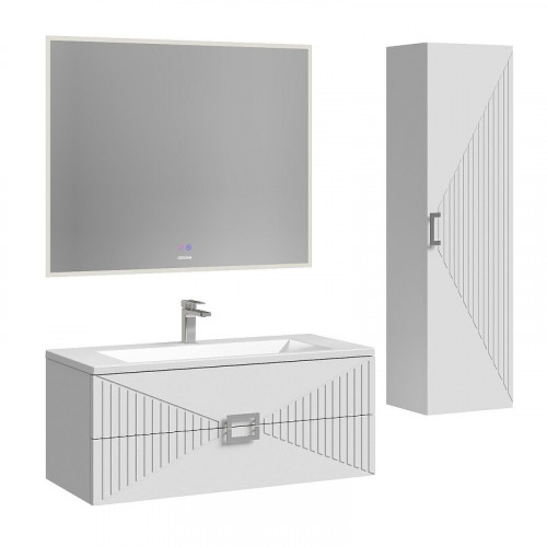 Тумба под раковину Grossman Луксор 100 1010058 цвет Белый матовый