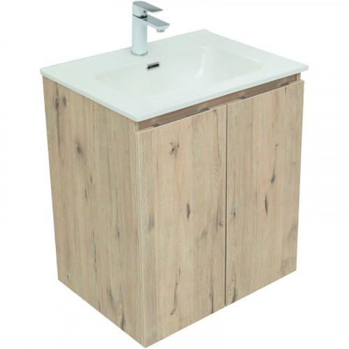 Тумба под раковину Aquanet Алвита New 60 277525 подвесная Дуб Веллингтон МДФ / ЛДСП