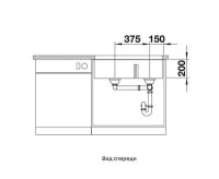 Кухонная мойка Blanco Subline 430/270-U 523151 Антрацит искусственный камень (литьевой мрамор) встраиваемый