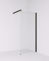 Душевая перегородка Alex Baitler 120 AB29120B1 профиль Черный стекло прозрачное