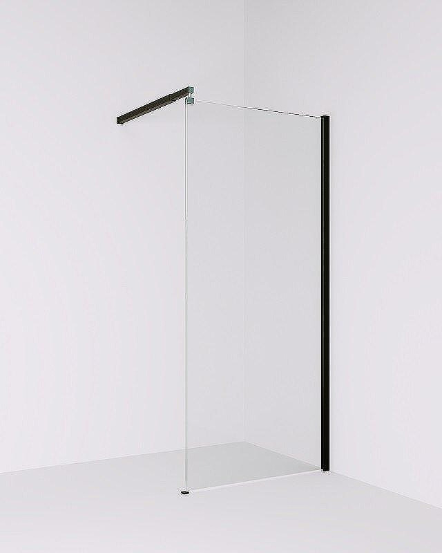 Душевая перегородка Alex Baitler 120 AB29120B1 профиль Черный стекло прозрачное