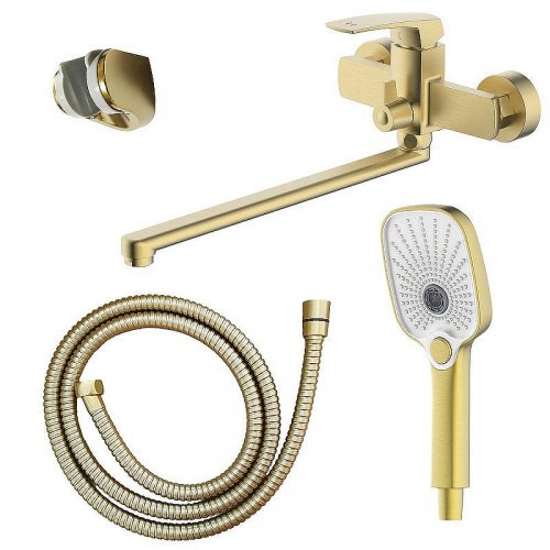 Смеситель для ванны Azario Conda AZ-K1711MG универсальный цвет Золото матовое