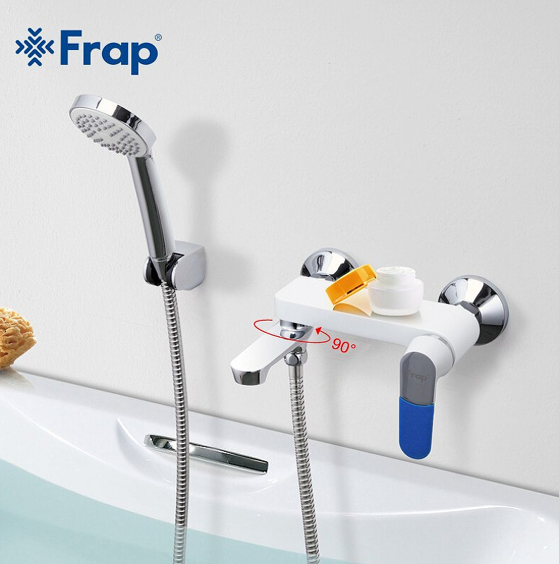 Смеситель для ванны Frap H34 F3234 Белый Хром латунь на стену
