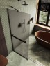 Душевая перегородка Maybah Glass MGD-728-6у 790x1950 в узком профиле Черный стекло бронзовое матовое