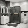 Душевой уголок Grossman Cosmo 130х90 120.K33.02.1390.21.10 профиль Черный матовый стекло тонированное