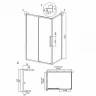 Душевой уголок Grossman Cosmo 130х90 120.K33.02.1390.21.10 профиль Черный матовый стекло тонированное