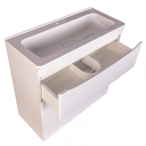 Тумба под раковину Style Line Бергамо 80 СС-00002314 Белая антискрейч МДФ / ЛДСП