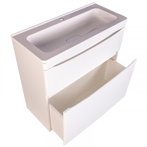 Тумба под раковину Style Line Бергамо 80 СС-00002314 Белая антискрейч МДФ / ЛДСП