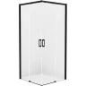Душевой уголок New Trendy Prime Black 110х80 D-0318A/D-0313A профиль Черный стекло прозрачное
