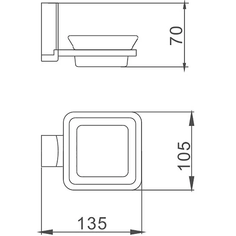 Мыльница Haiba HB8802 Хром