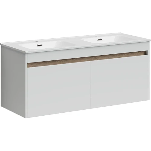 Тумба под раковину Sancos Smart 120 SM120-2W подвесная Белый глянец МДФ / ЛДСП