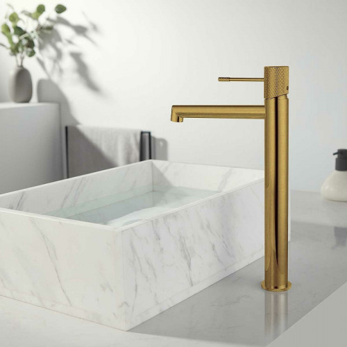 Смеситель для раковины Vincea Desire VBF-1D2BG Брашированное золото латунь