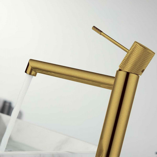 Смеситель для раковины Vincea Desire VBF-1D2BG Брашированное золото латунь